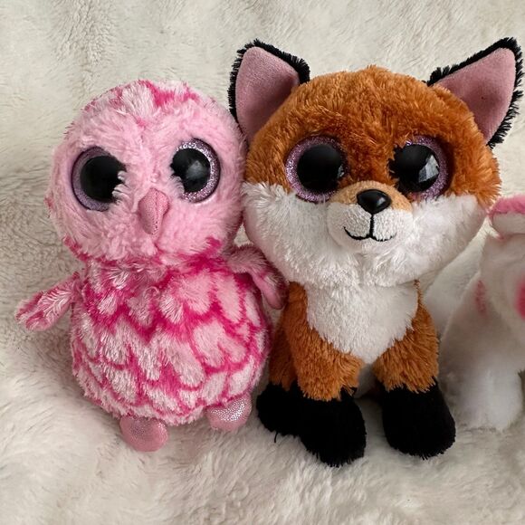 Ty Beanie Boo Babies Lot of 5 Fantasia Pinky Tabor Slick Pablo Stuffed Animal - Picture 2 of 8